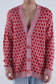 Cardigan Cuoricini Red Lipstick