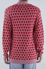 Cardigan Cuoricini Red Lipstick