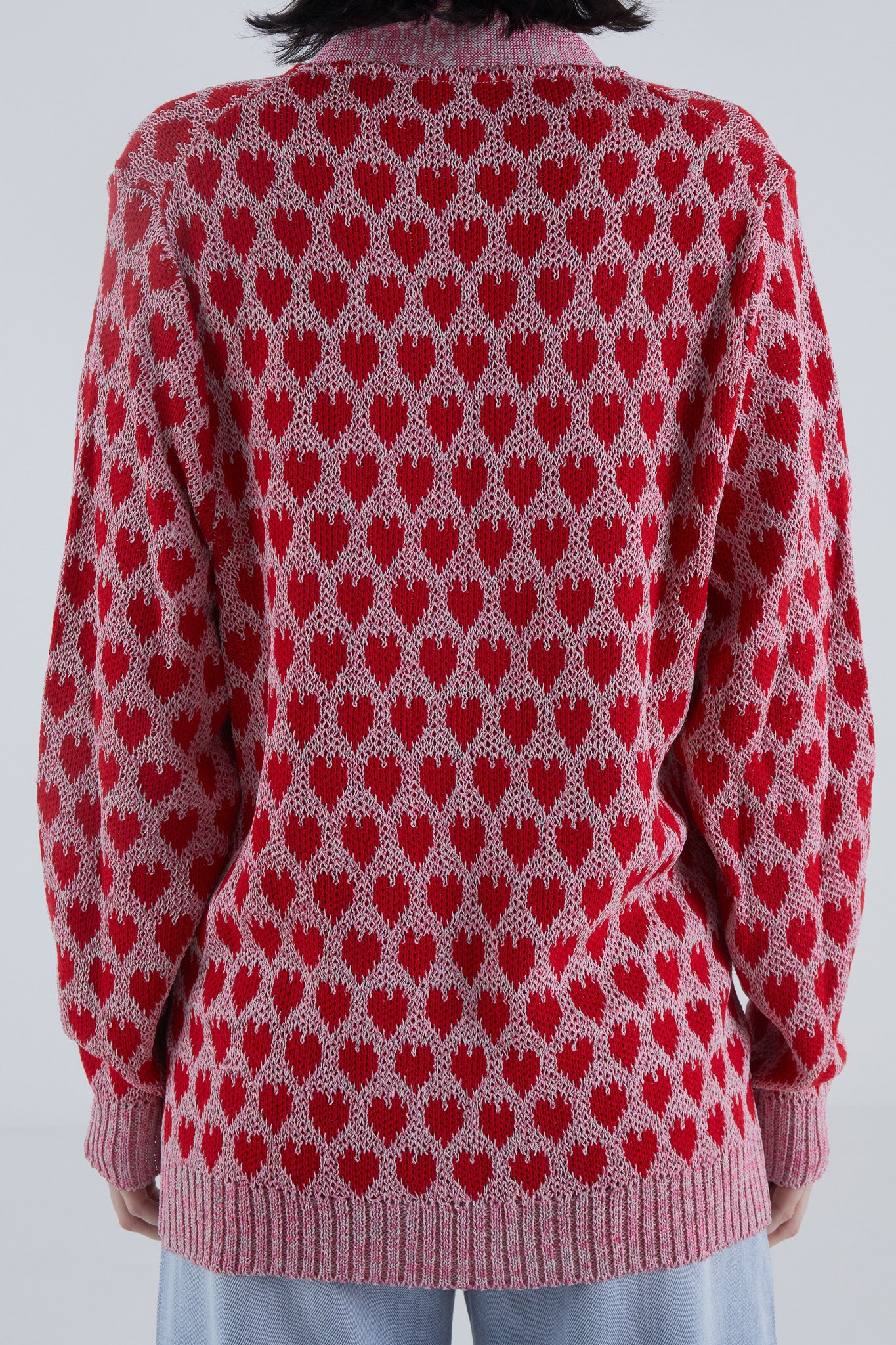 Cardigan Cuoricini Red Lipstick