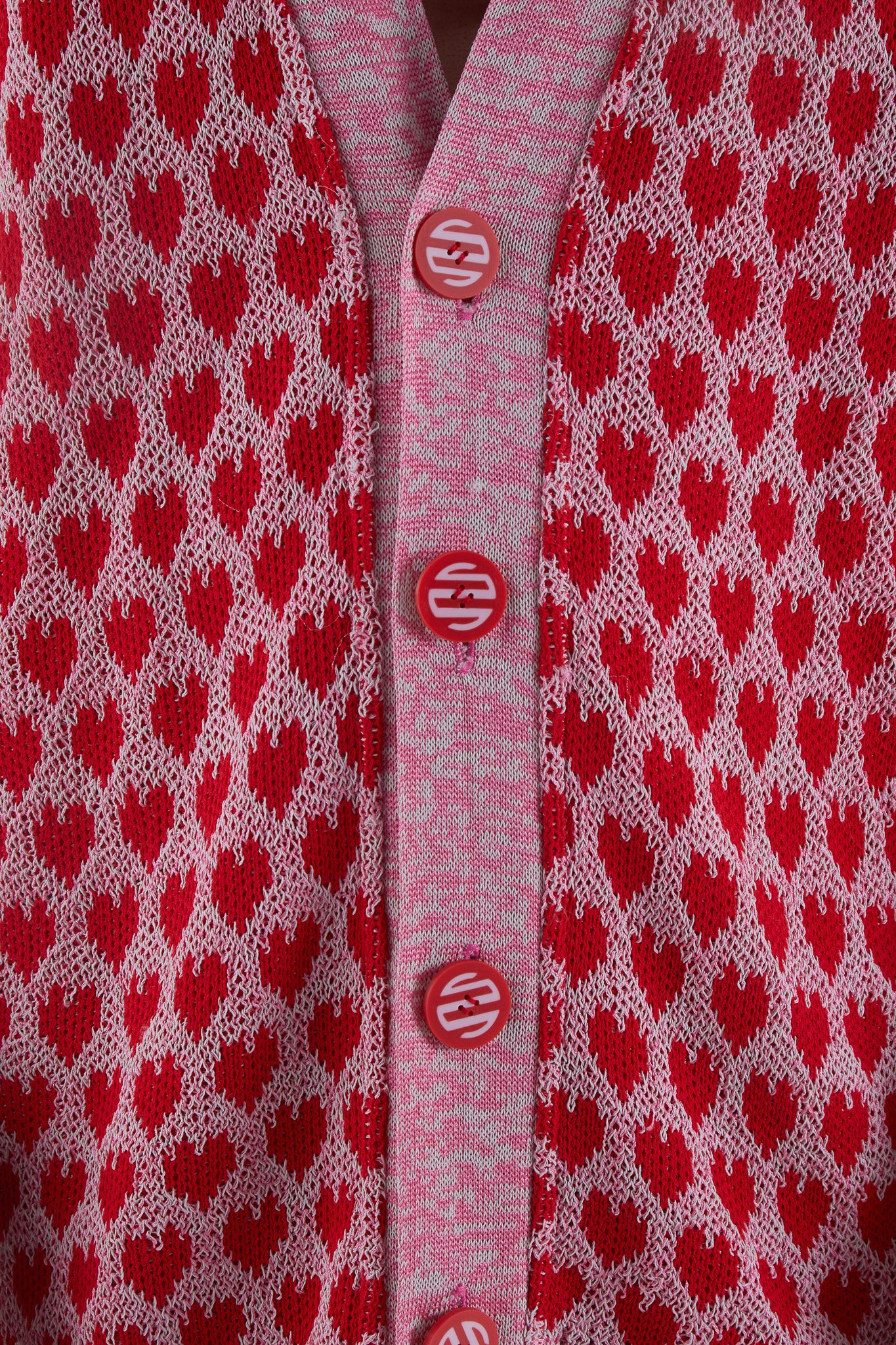 Cardigan Cuoricini Red Lipstick