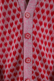 Cardigan Cuoricini Red Lipstick