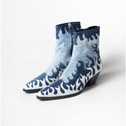 NTMB X TDS FLAMES DENIM BOOTS